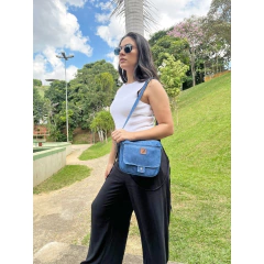 Bag Bolsa Jeans de Lado Transversal Feminina de Ombro Tiracolo - Zee bags