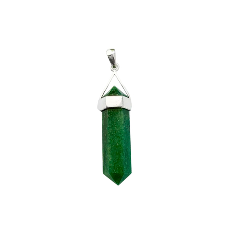 PINGENTE COM CRISTAL DE QUARTZO VERDE - PRATA 925 - comprar online