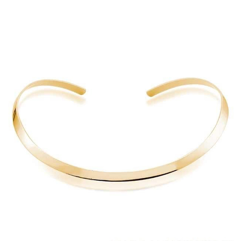 CHOKER ARO LISO - REVESTIDO A OURO 18K