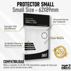 Protectores TOPDECK Small 62x89mm color Blanco