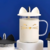 Taza Vidrio Gato bigotes con Tapa de Goma Orejitas + Cucharita en internet