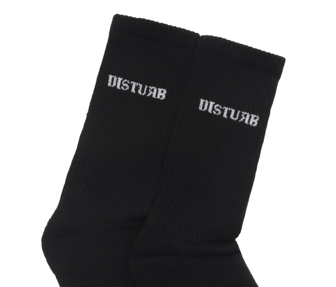 Meia Disturb Signature Socks in Black - comprar online