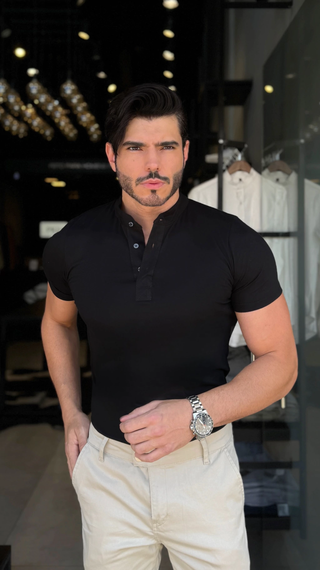 GOLA HENLEY COTTON PRETA