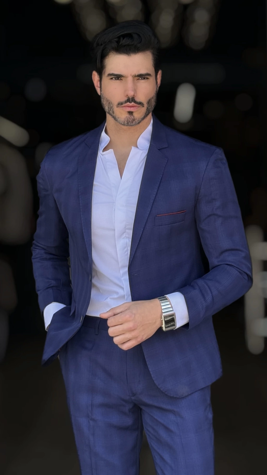 COSTUME PRÍNCIPE DE GALES AZUL ROYAL