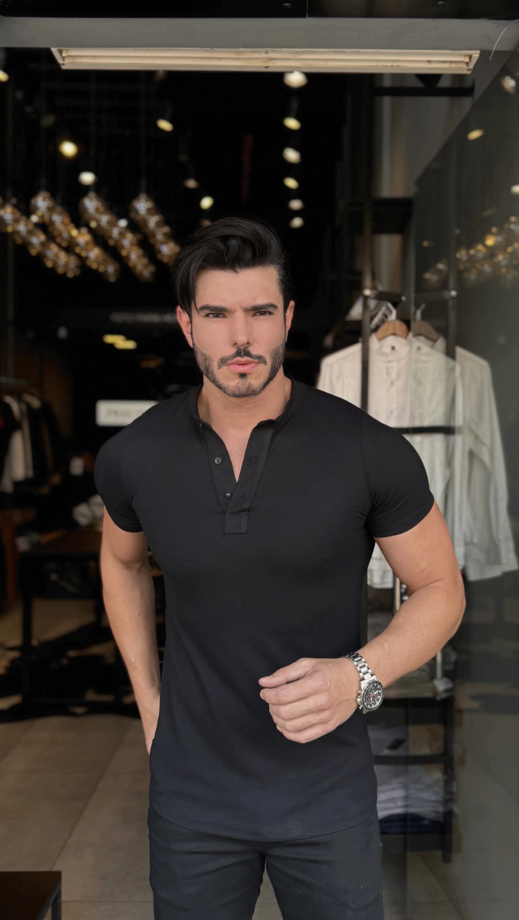 GOLA HENLEY PIQUET PRETA