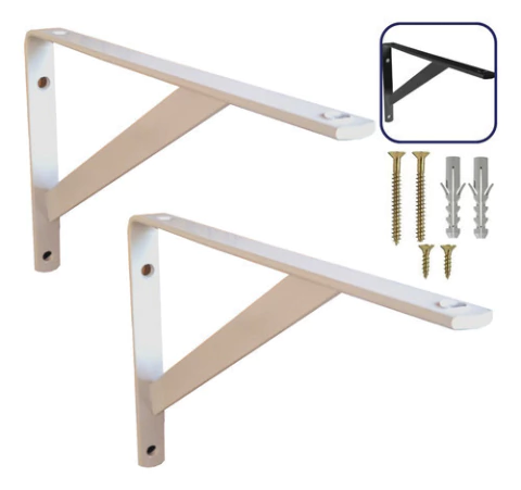 Mão Francesa Reforçada 35cm 2un Kit Suporte Para Prateleira
