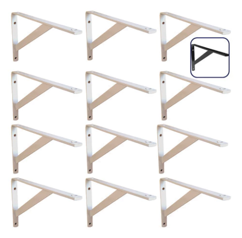 Mão Francesa Reforçada 15cm 100un Suporte Prateleira Atacado - comprar online