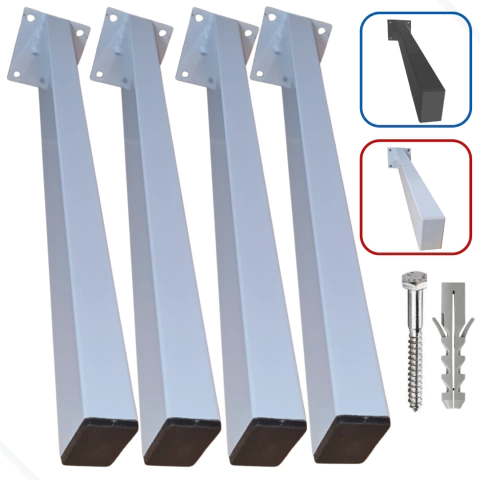 Suporte Para Pia De Parafusar 55cm 4un Grapa Granito Bancada