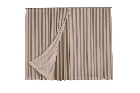 Cortina Blackout com linho 3,00x2,60 Para Trilho Duplo Mini - comprar online