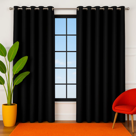 Cortina Blackout Tecido 8,00x2,30 Para Varão Simples