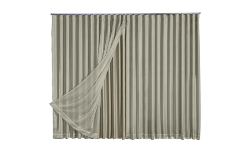 Cortina Microfibra com linho 4,00x2,60 Para Varão Simples - comprar online