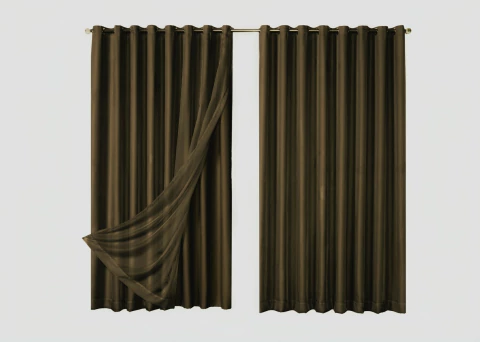 Cortina Blackout com voil 8,00x2,30 Para Varão Simples
