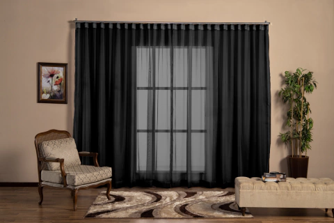 Cortina voil tecido 2,80x2,50 Para Trilho Suíço