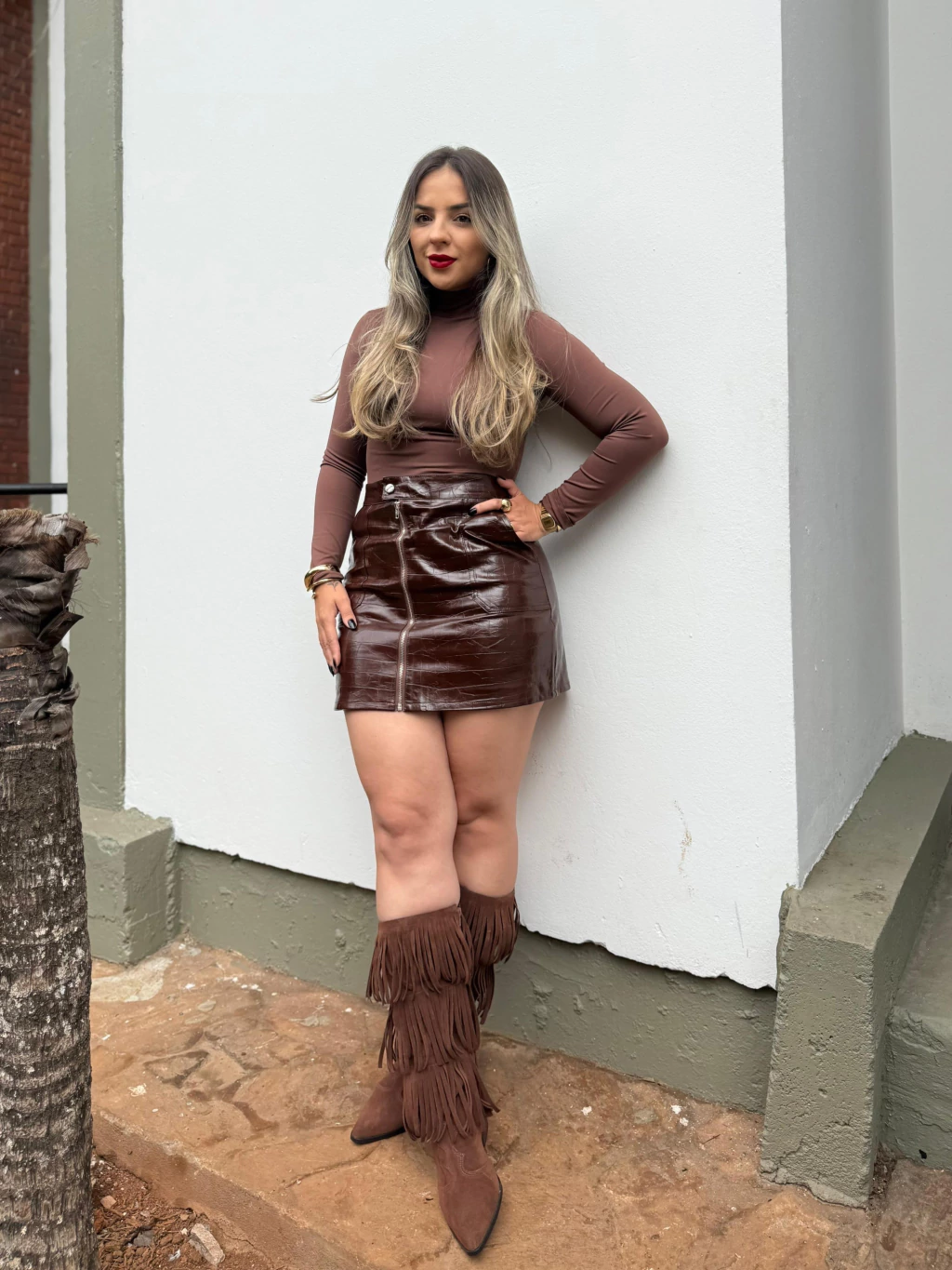 Saia Brenda – Couro PU Envernizado