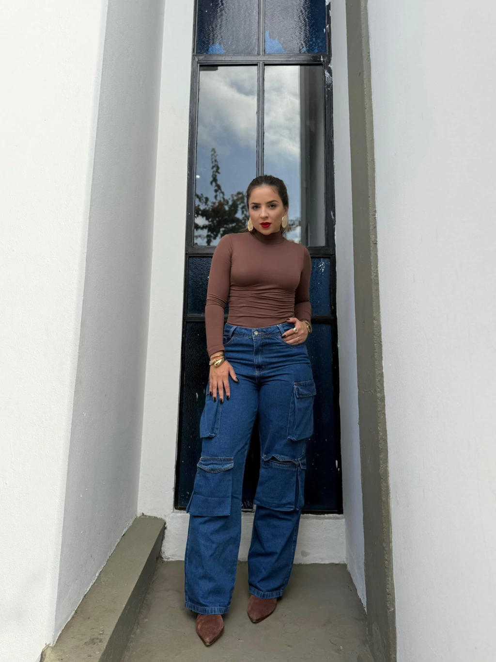 Calça Cargo Jeans Melina