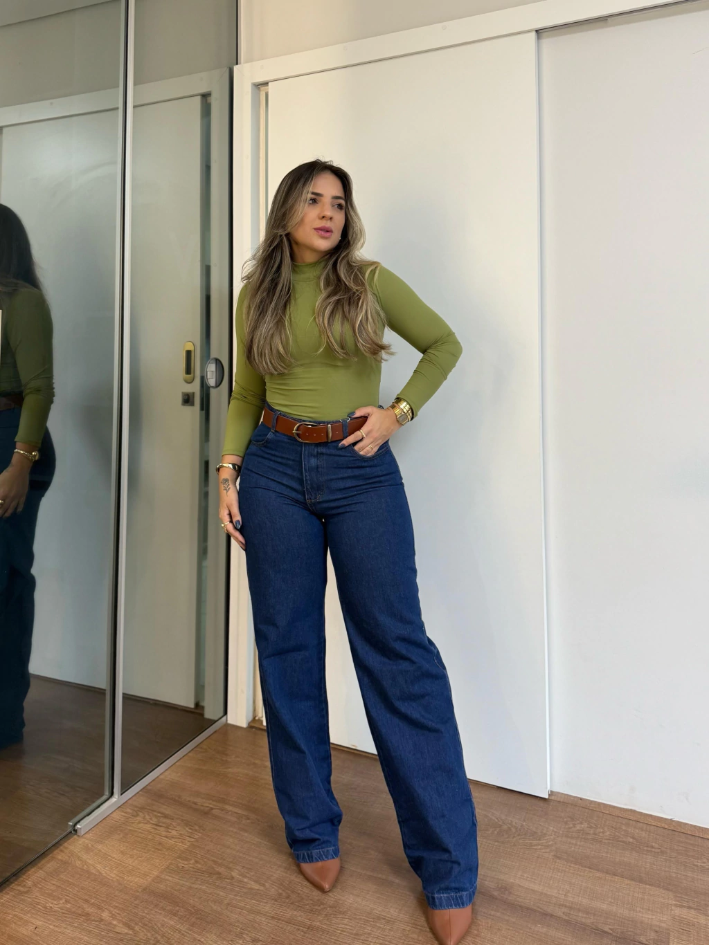 Calça Jeans Siena Wide Leg – Lavagem Escura