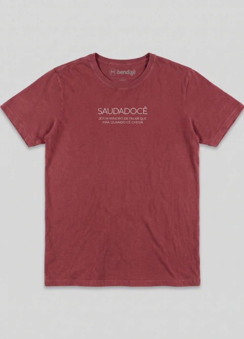 Camiseta Saudadocê Bordô