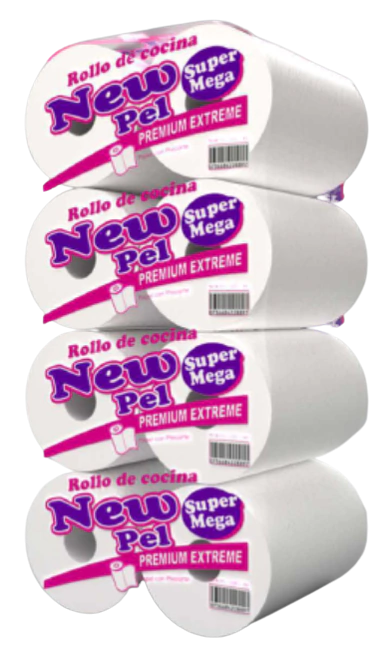 Rollo de Cocina PREMIUM New Pel 8 Rollos de 300 paños - comprar online