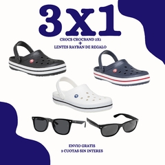 OFERTA IMPERDIBLE !!! 2X1 EN CROCS + LENTES RAYBAN DE REGALO