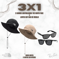 ¡OFERTA IMPERDIBLE! 3X1 - 2 GORROS AUSTRALIANOS THE NORTH FACE + 1 LENTES STYLE RAYBAN - comprar online