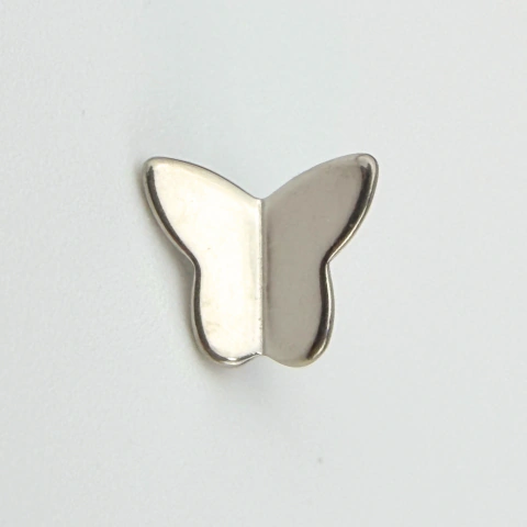 Labret mini borboleta lisa - Titânio Natural