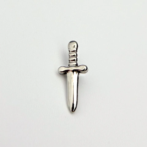 Labret adaga lisa - Titânio Natural