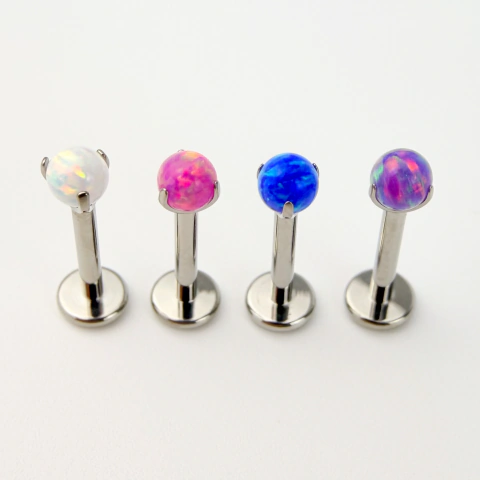 Labret opala - Titânio Natural