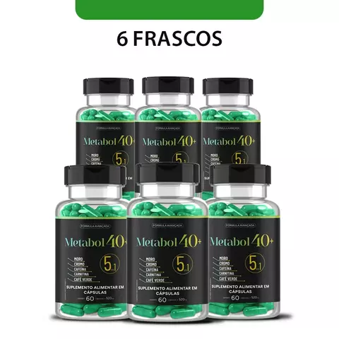 COMPRA 4 GANHA 2 - Kit Semestral Metabol 40+ 6 Frascos Suplemento p/ Emagrecer - comprar online