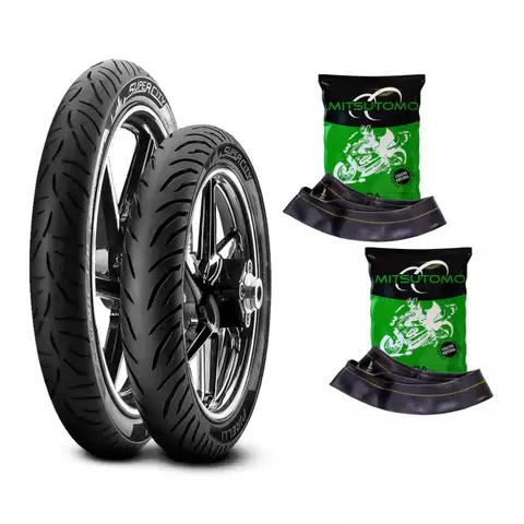 Kit cubiertas Pirelli Super City 2.50-17 + 80/100-14 + cámaras - comprar online