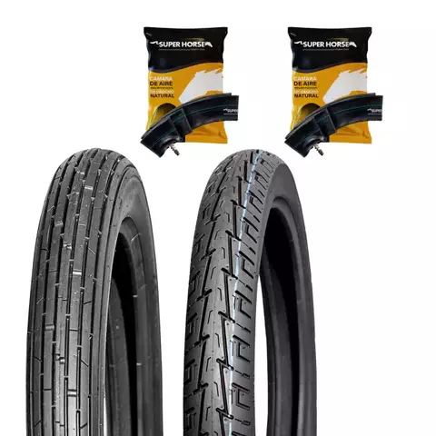 Kit cubiertas Super Horse 2.50-17 + 2.75-17 + cámara - comprar online