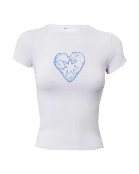 Remera baby tee HART blanca - comprar online