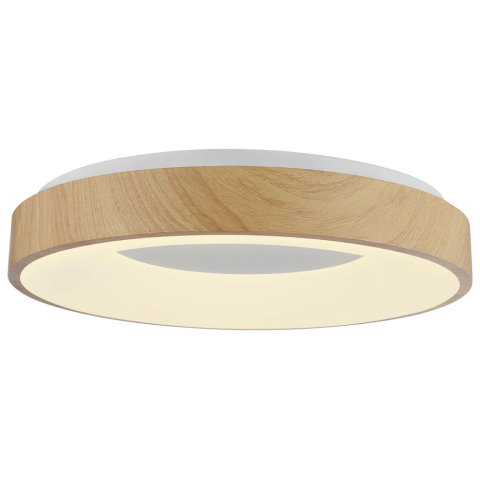 Plafón LED Circular Símil Madera 36W CCT Luz Seleccionable 50cm