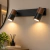 Aplique de 2 Luces Lizka Negro + Simil Madera (2 x GU10) - comprar online