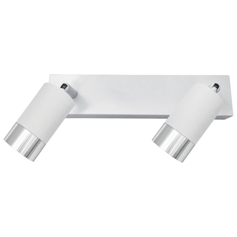 Aplique de 2 Luces Lakisha Blanco Con Cromo Movil (2 x GU10)