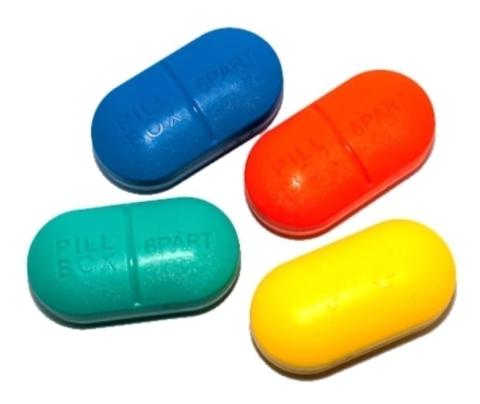 Pastillero Por 6 Divisiones Organizador Plástico Sólido