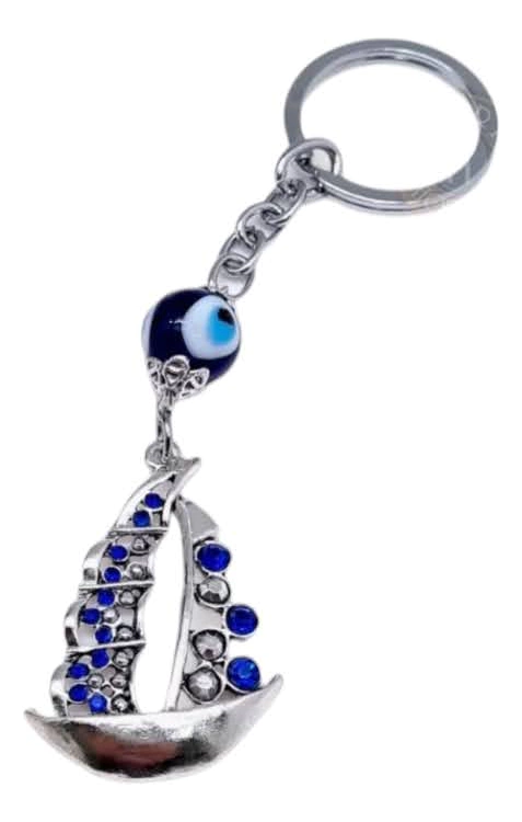 Llavero Velero Con Ojo Turco - Feng Shui - Súper Original!