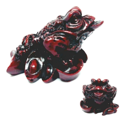 Figura De Rana Feng Shui De Resina Decoración Oriental