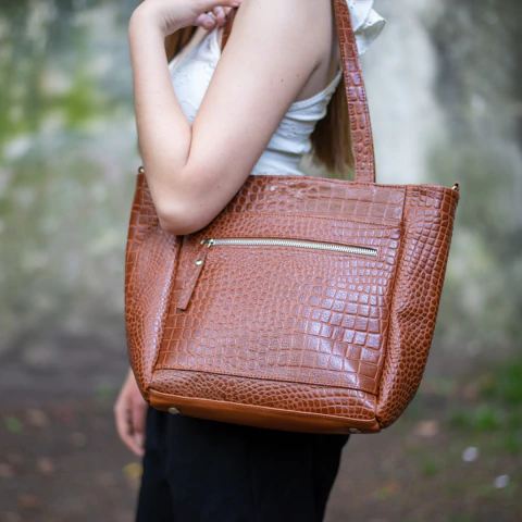 Catania - Cuero Vacuno Curtido Vegetal, grabado Caimán - comprar online