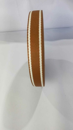 ALÇA CHIC 30MM -Caramelo com Branco - comprar online