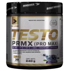 Testo Pro Max 240 Gr Body Advance Magnesio Vitamina B6 Zinc Sabor Wild Grapes - comprar online
