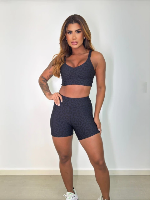 Conjunto Shorts Jaguar + Top Alça Dupla