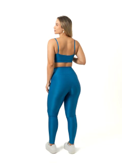 Conjunto Calça Alta Compressão Azul Safira - comprar online