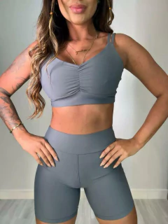 Conjunto Shorts Basic Top Alça Dupla - comprar online