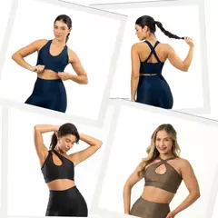 Conjunto Legging Bàsica + Top 3 em 1 - Canelado - loja online