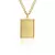 PINGENTE QUADRADO MOLDURA 1 PERSONALIZE - 3,5x2,5cm - BANHADO A OURO 18K - comprar online
