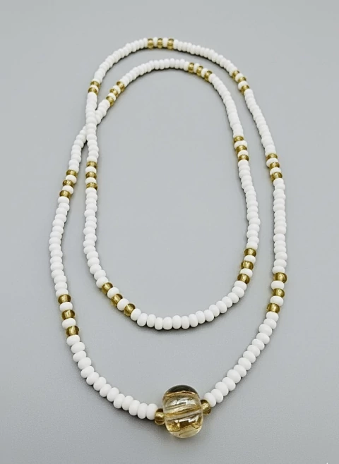 Guia de Ajê - Branca e Dourada - comprar online