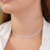 GARGANTILHA PRATA CHOKER RIVIERA C/ EXTENSOR 5CM ZIRC CRISTAL/37CM