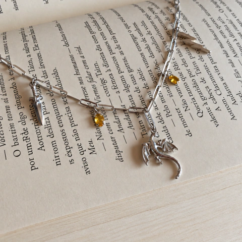 Colar Charms Dragões – Quarta Asa