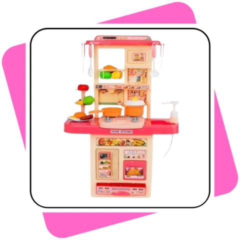 Kit Cozinha De Brinquedo Completa Infantil Cor Rosa - comprar online