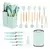 Set 19 Utensilios Cuchillos Cocina Tabla Silicona Madera - Urban Home